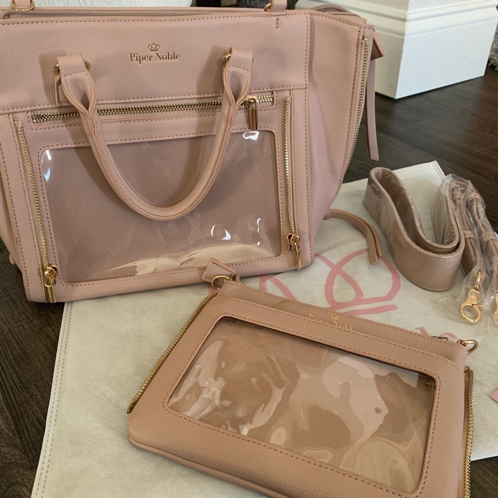NIP Piper Noble Display Bag Charlotte Satchel in Blush